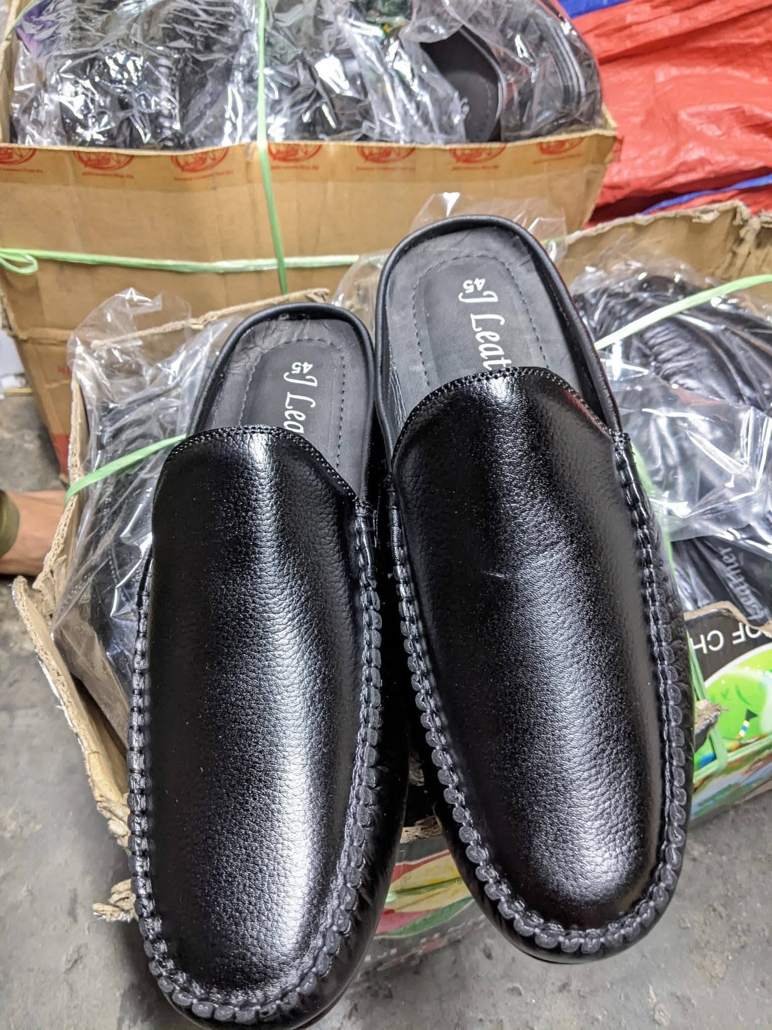 Allora Premium Genuine Leather Penny Mule Loafer – Black,Master,Chocolate